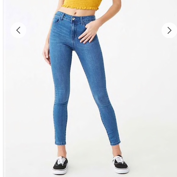forever 21 mid rise skinny jeans